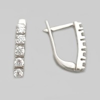 Серебряные серьги "Дорожка 5" бр-1110009