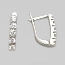 Серебряные серьги "Дорожка 5" бр-1110009