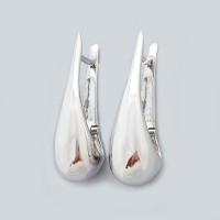 Серебряные стильные серьги на английском замке ЛС-2837р