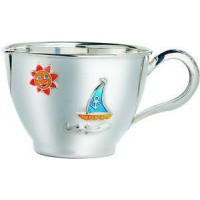 Срібна чашка дитяча Кораблик 250мл ХЮ-080494