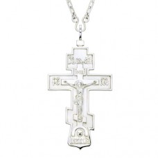 Крест наперсный комбинированный из серебра и латуни с цепью 2.10.0010КЛ10Л