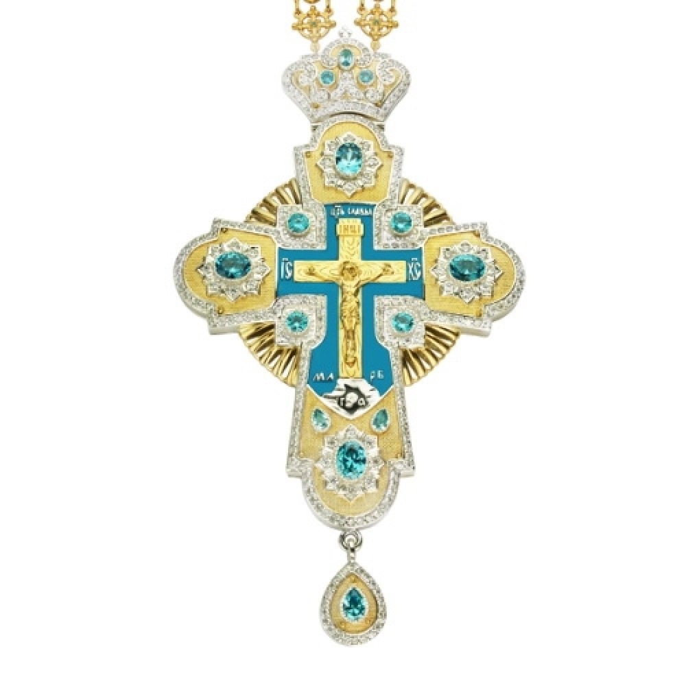 Крест наперсный серебряный с цепью 2.10.0086П48П