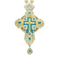 Крест наперсный серебряный с цепью 2.10.0086П48П