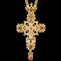 Крест наперсный латунный в позолоте 2.10.0094ЛП-2