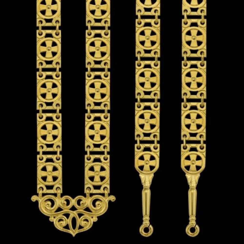 Цепь латунная в позолоте аг-2.7.0239ЛП