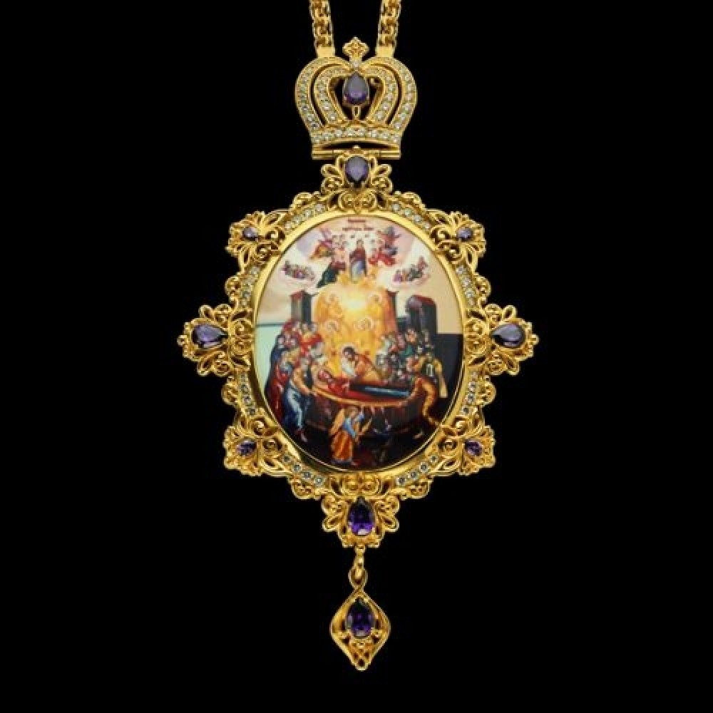 Панагия серебряная с цепью аг-2.7.0462П-21П