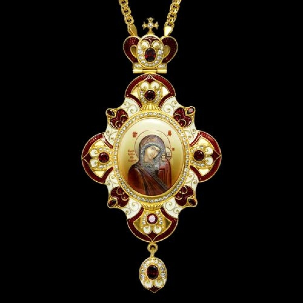 Панагия латунная в позолоте с цепью аг-2.7.0496ЛП-21ЛП