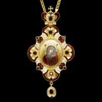 Панагия латунная в позолоте с цепью аг-2.7.0496ЛП-21ЛП