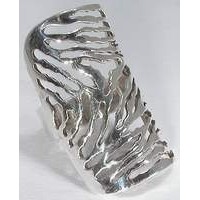 Срібне кільце прямокутне бр-2100180