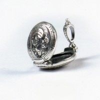 Серебряная подвеска складень Божия Матерь стл-25