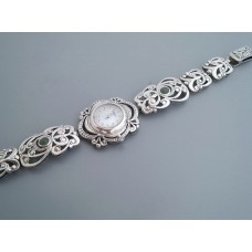 Серебряные часы женские с улексидом ЛЮДМИЛА бр-50001