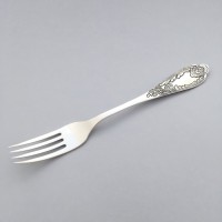 Серебряная столовая вилка Фантазия 2 бр-0035381