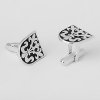 Серебряные запонки ЮМ-8154