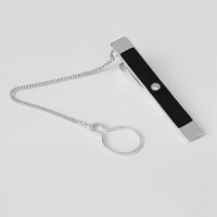 Серебряный зажим для галстука ЮМ-8167