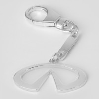 Серебряный брелок "Infiniti" (Инфинити) 8302