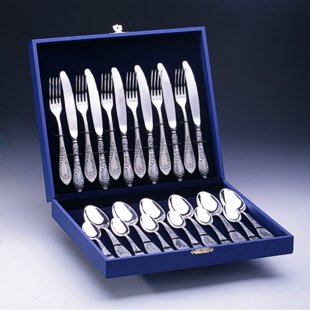 Набор мельхиоровых столовых приборов "Classic" посеребреный