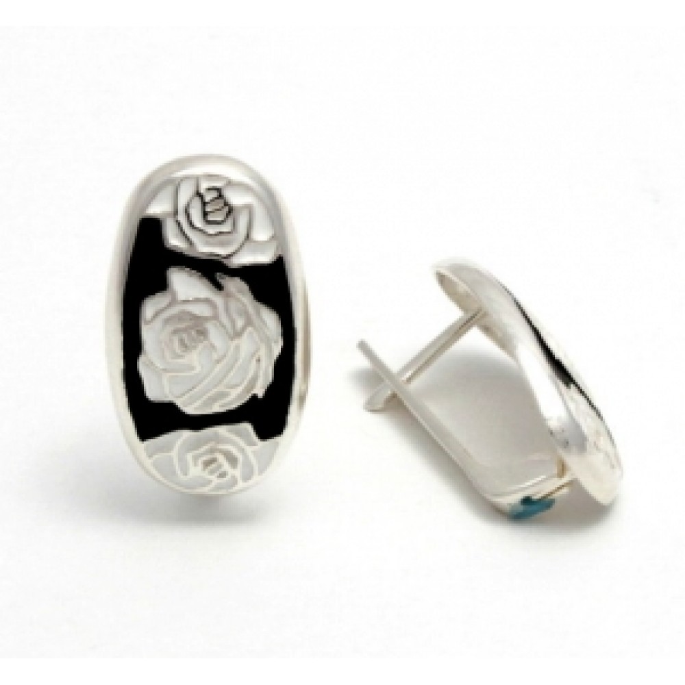 Серебряные серьги "Розальо" бр-1100230