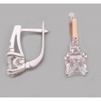 Серебряные серьги с золотой накладкой бр-1112562