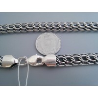 Срібний ланцюжок з чорнінням Пітон бр-4100821