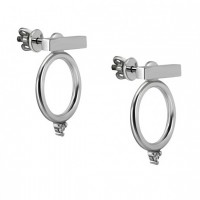 Срібні сережки- джекети ЮМ-20395