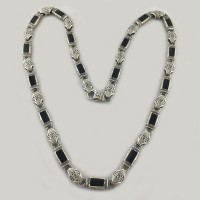 Серебряная цепь с эмалью Величие БР-5000641