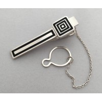 Серебряный зажим для галстука ЮМ-8327