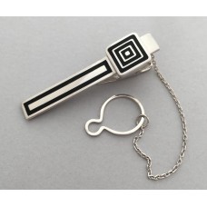 Серебряный зажим для галстука ЮМ-8327