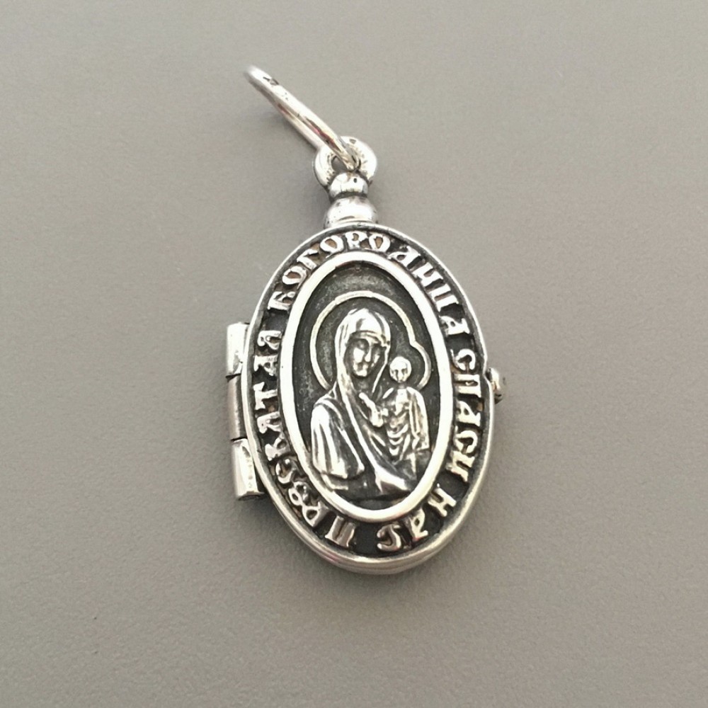 Серебряный складень  Богородица  СТП-0324