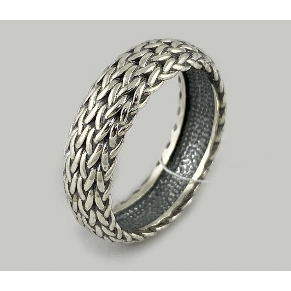 Серебряное кольцо без камней ЛЗ-1576