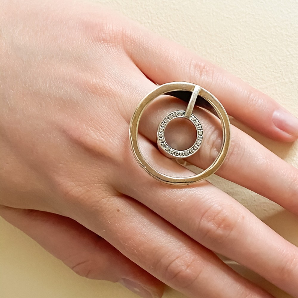 Срібна каблучка Всесвіт бр-1416421