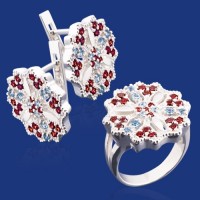 Серебряный гарнитур бц-045