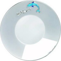 Серебряная тарелка "Дельфинчик" ХЮ-080386