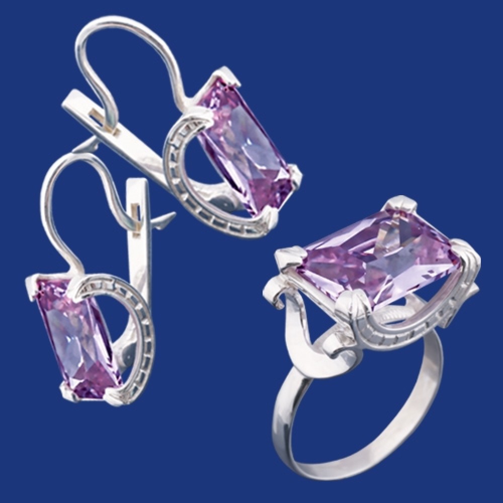 Серебряный гарнитур бц-086