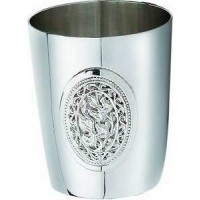 Срібна стопка з ажурною накладкою ХЮ- 090009