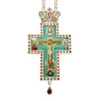 Крест наперсный серебряный с цепью 2.10.0055-21