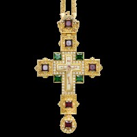 Крест наперсный латунный в позолоте с цепью 2.10.0099ЛП-21ЛП