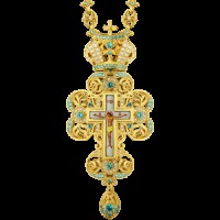 Крест наперсный латунный в позолоте 2.10.0117ЛП-244ЛП