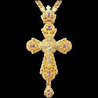 Крест латунный со вставками в позолоте 2.10.0131ЛП1ЛП