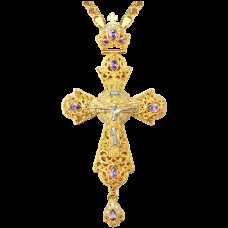 Крест латунный со вставками в позолоте 2.10.0131ЛП1ЛП