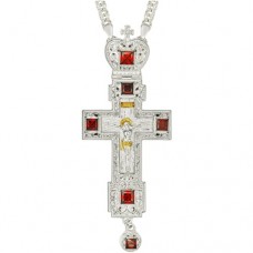 Крест латунный с принтом и цепью 2.10.0157Л1Л