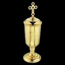Чаша для елеопамазания серебряная с гравировкой в позолоте аг-2.7.0009П