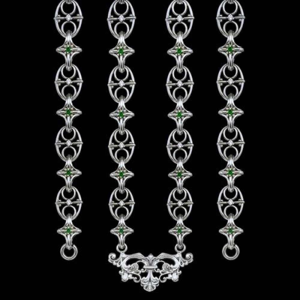 Цепь для священников латунная со вставками