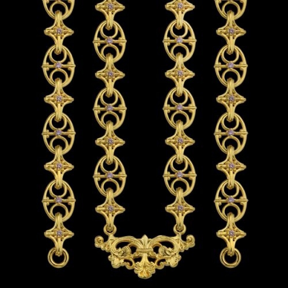 Цепь латунная в позолоте аг-2.7.0244ЛП