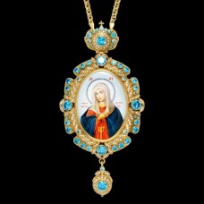 Панагия латунная в позолоте с цепью аг-2.7.0326ЛП-21ЛП