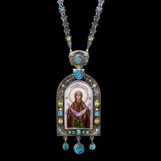 Панагия серебряная с финифтьевым образом аг-2.7.0327-152