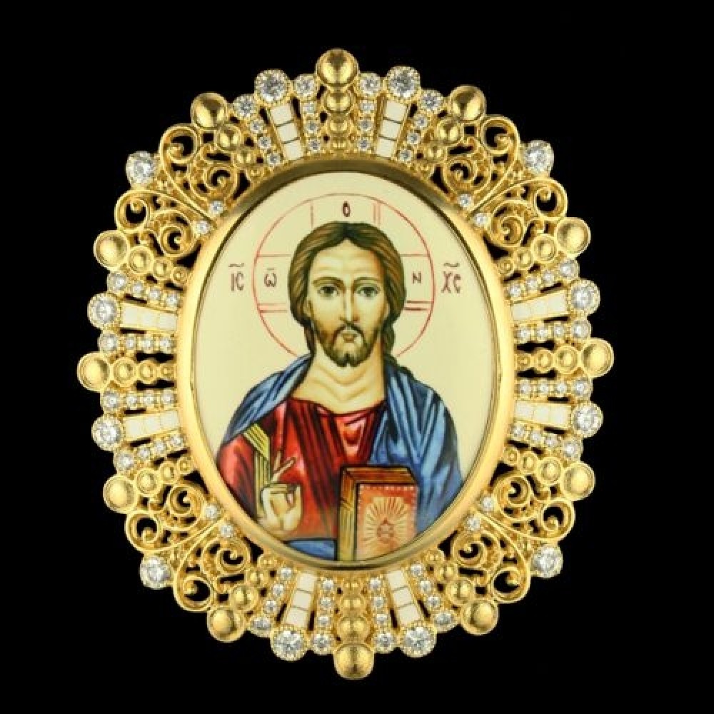 Накладка на митру латунная в позолоте аг-2.7.0569ЛП