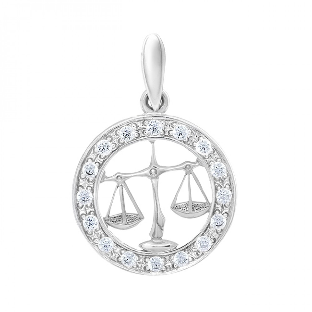 Серебряный подвес Весы ЮМ-3084-7