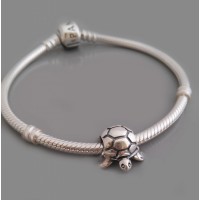 Серебряная подвеска-шарм для Пандора Черепаха 14