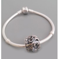 Серебряная бусина "Незабудка" 5 бр-3110745