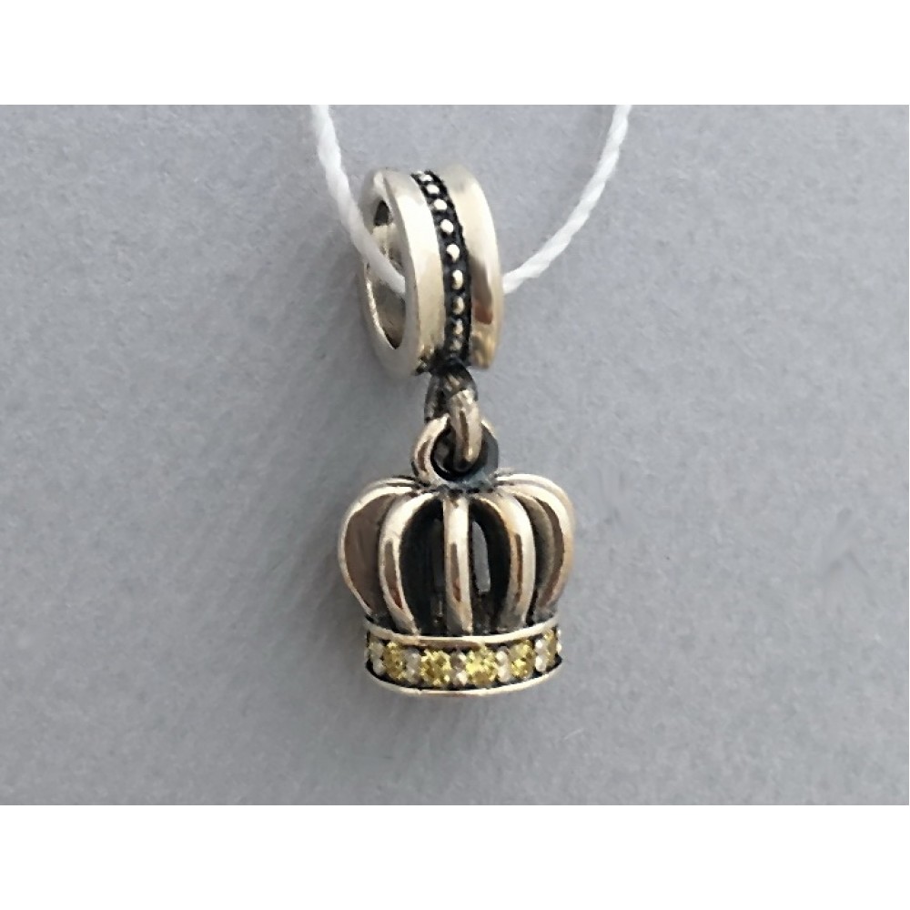 Серебряная бусина с камнем "Принцесса" бр-1082231